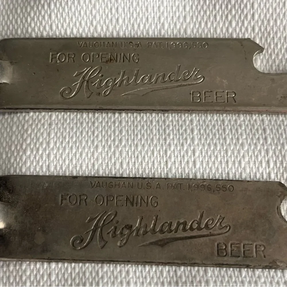 Vintage Highlander Beer Bottle Openers-set of 2